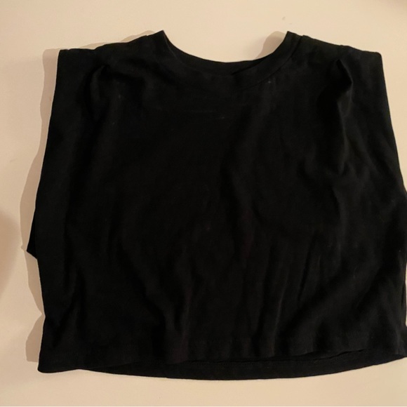 Garage black cropped muscle tee - Picture 1 of 2